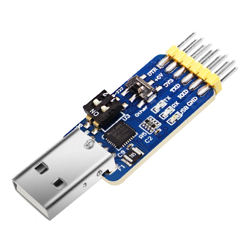 Six in one multifunctional serial port module USB to UART CP2102 CH340 TTL 485 232 CAN