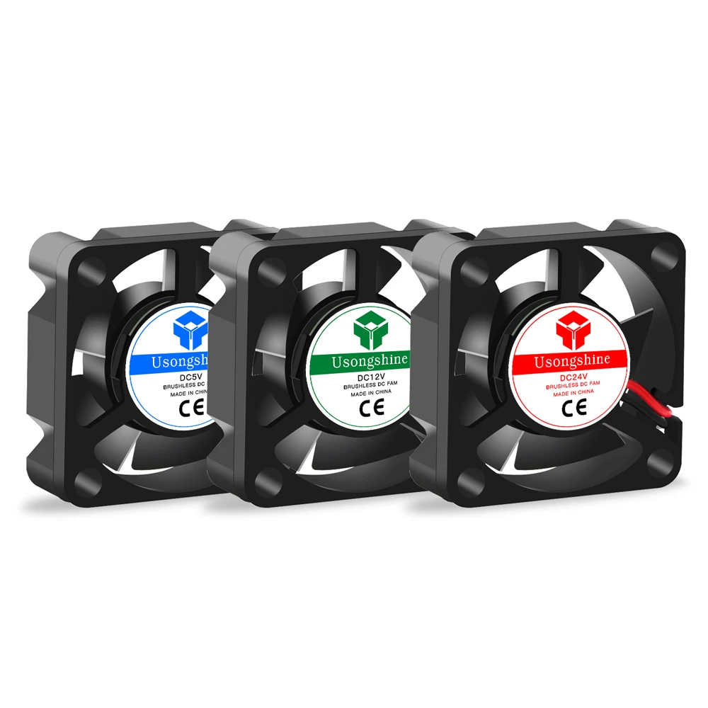 3D Printer Accessories Brushless Cooling Turbofan 5015/4010/4020 5V&12V&24V 2-Pin Extruder DC Cooler Blower Black Plastic Fan