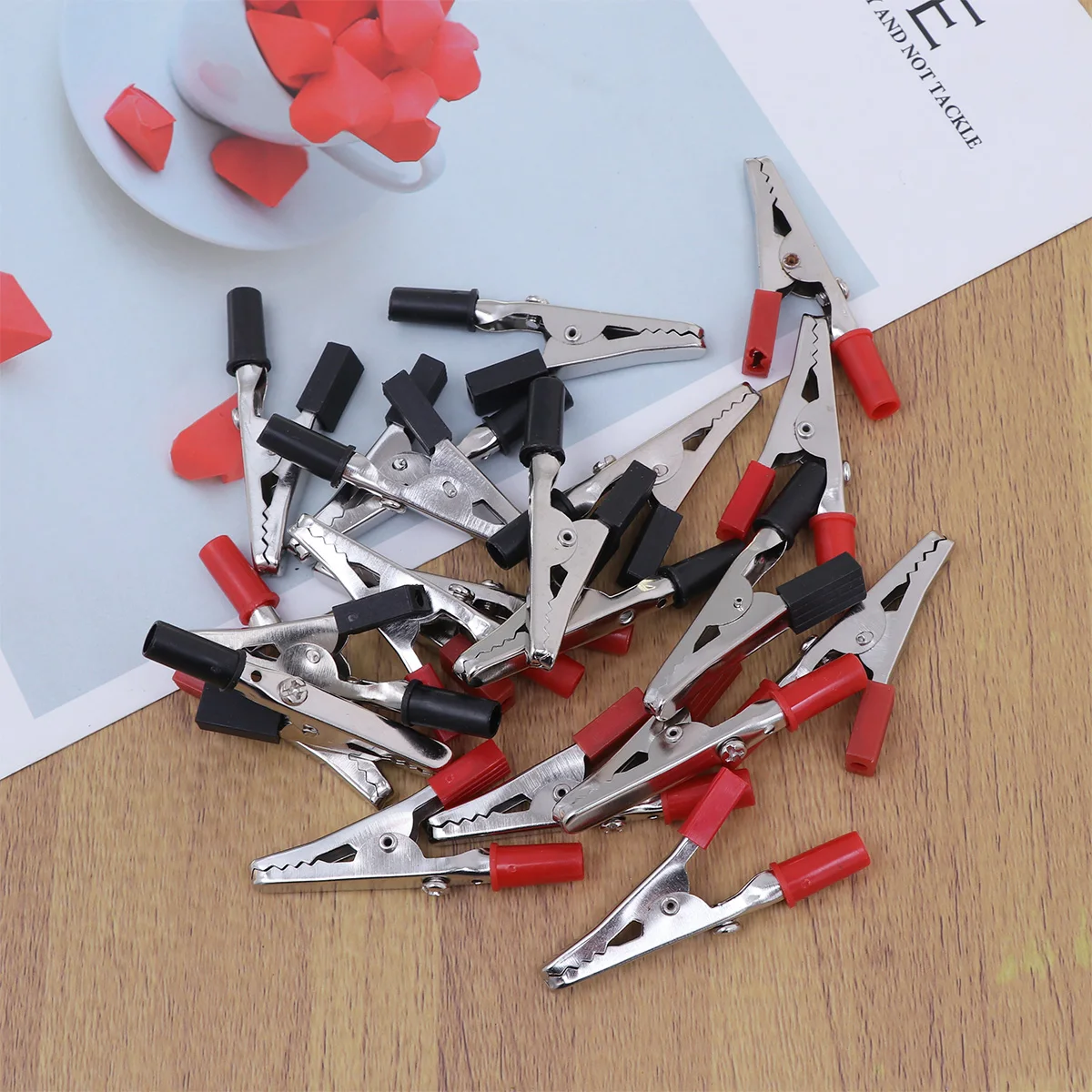 

20pcs Alligator Metal Spring Testing Clamps Cable Lead Crocodile Electric Alligator Clips Lab Instruments