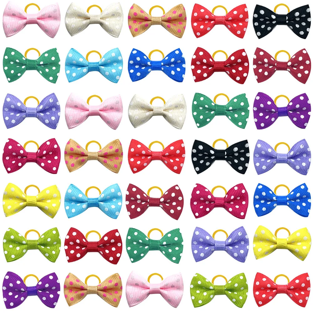 New 100pcs/lot Cut Pet Supplies Dog Pet hair bows Rubber bands dog hair accessories pet grooming products for small dogs