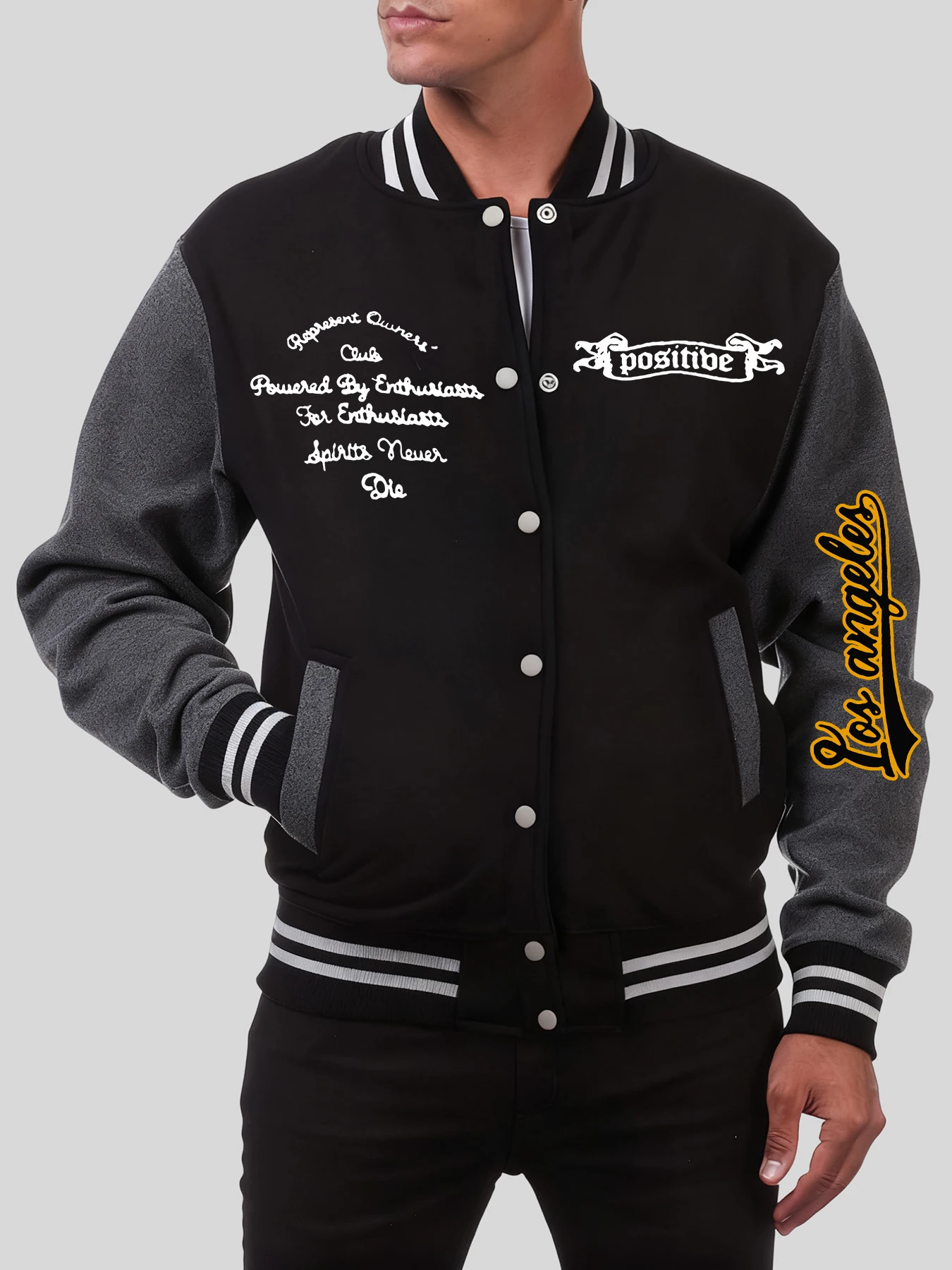 

Мужская бейсбольная куртка с изогнутыми художественными персонажами и принтами, повседневная универсальная уличная одежда, осенний свободный трикотаж, мягкий флисовый мужской топ