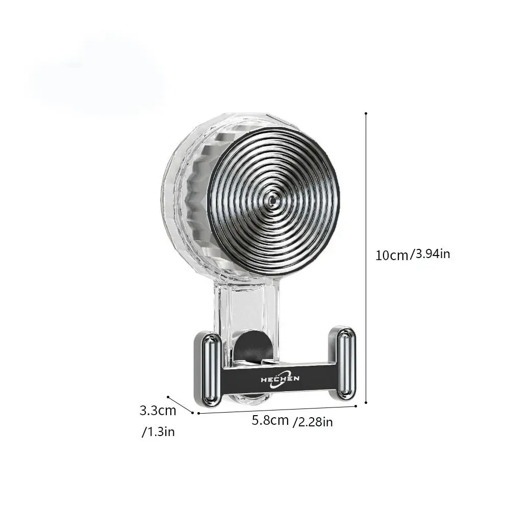 Traceless شفط كأس هوك الحرة اللكم مقاوم للماء الدورية خطاف ملابس هوك مزدوج فراغ جدار هوك مفاتيح الملابس #6