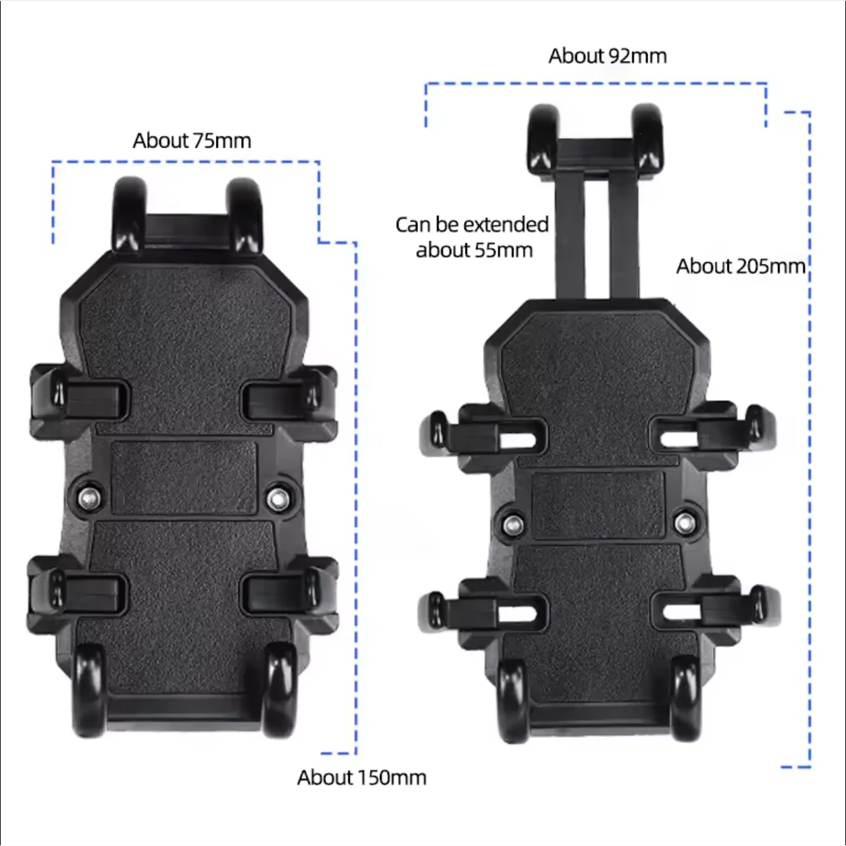Motorcycle Phone Mount Holder With Shock Absorption & Shockproof Clip - Secure Phone Mount for Motorcycle Riding phone holder