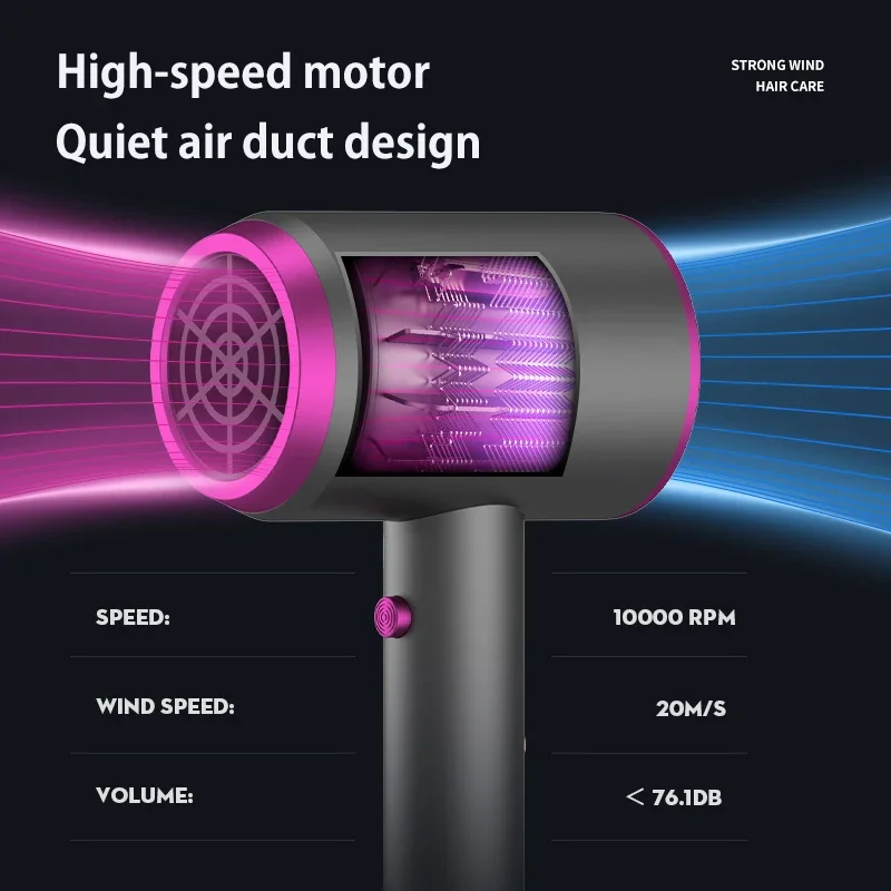 Профессиональный электрический фен для волос, холодный и горячий воздух, сильный салонный фен для укладки волос, бесплатная доставка