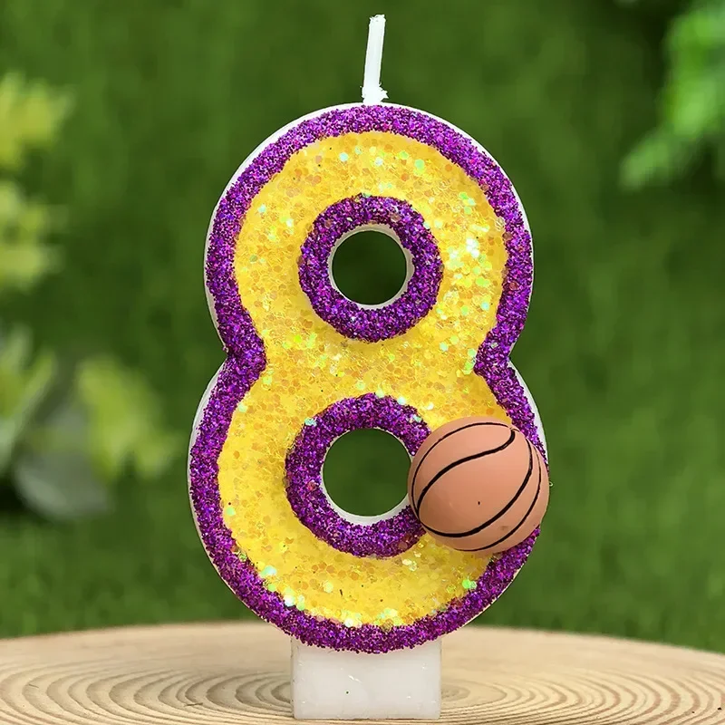 Vitality Basketball 0-9 Free Matching Combination Digital Candles Birthday candles are perfect for high-end baking cake decorati