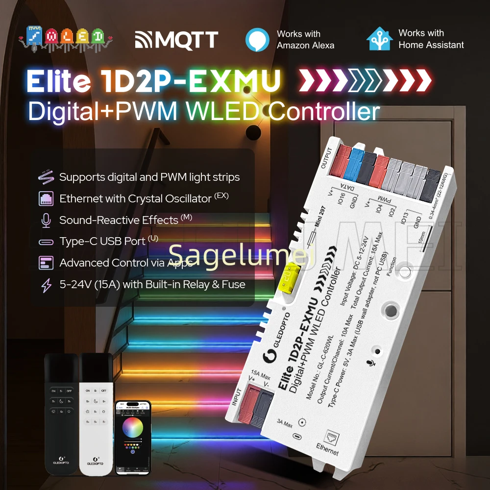 WLED Controller Elite 1D2P-EXM - Wifi Led Dimmer review and price