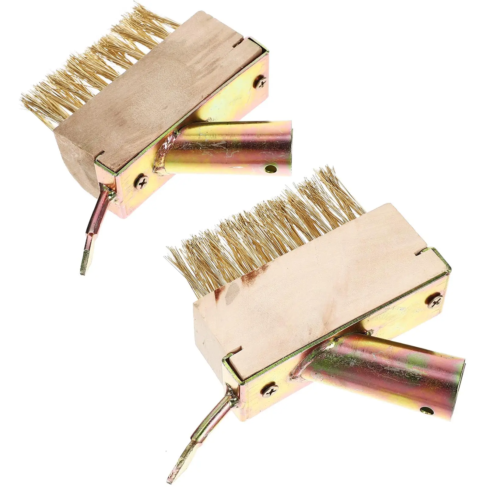 

2 Pcs Wire Weeding Brush for Garden Patio Deck Cleaning Tools Moss Remover Set Exfoliating Brush Landscaping Accessories
