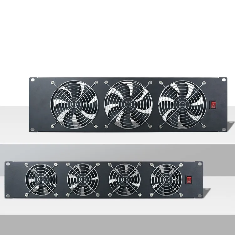 For 19 Inch Server Rack Mount 3U 220V High Power Exhaust Cooling Fan Panel with Lightning Protection