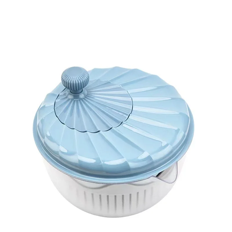 

Multi-Purpose Plastic Salad Spinner,Vegetable Dryer Fast Mixing Washable Rotatable Veggie Washer Salad Water Filter Cutter Bowl