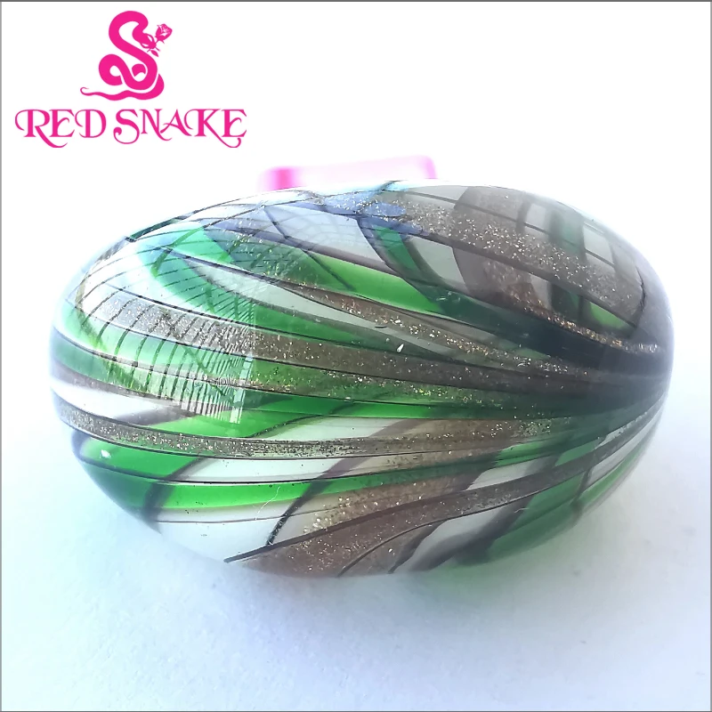 2 PCS Red Snake Brand Handmade Murano Glass Fashion Ring Multifarious Design RSMG0000#427 Accessory for Stylish Attire