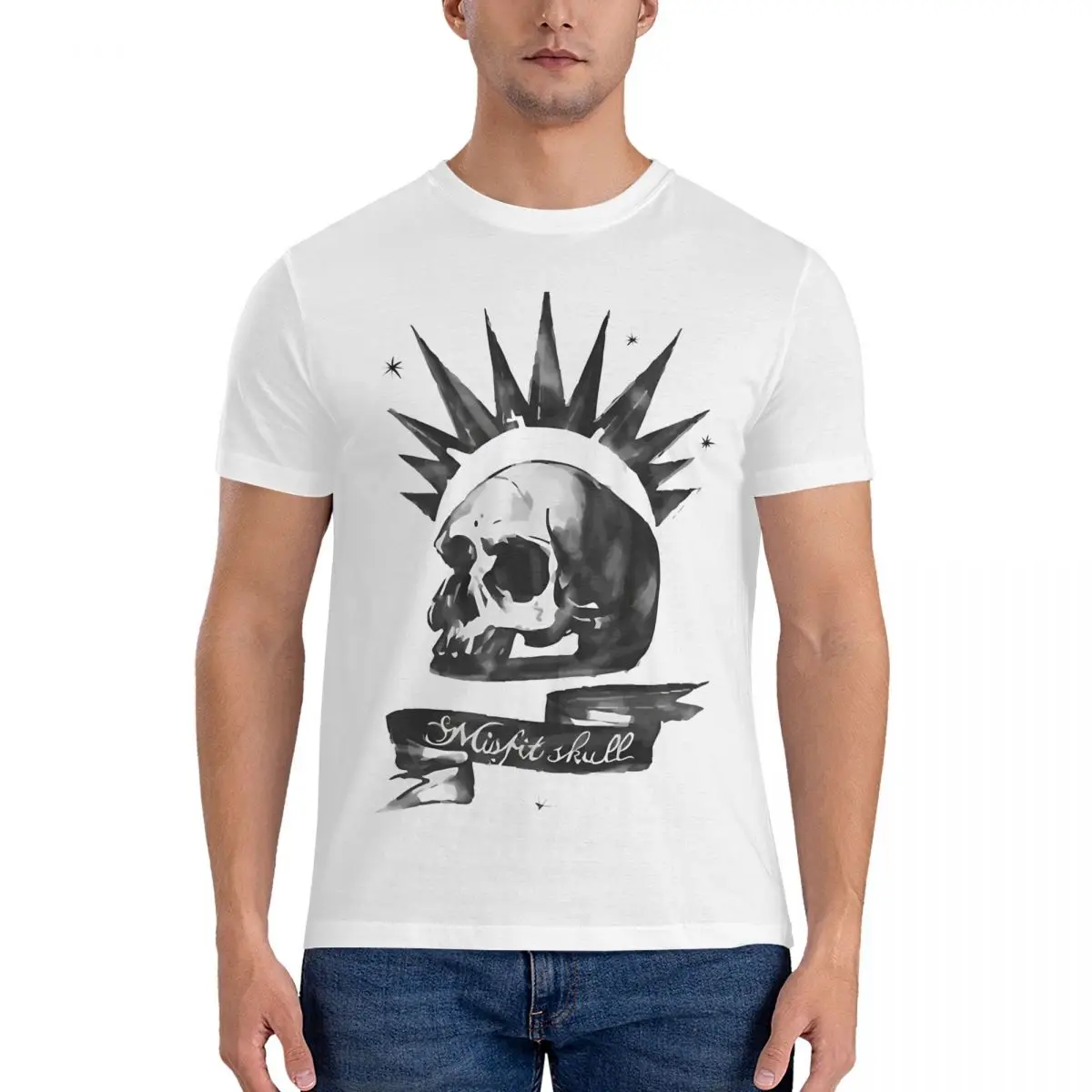 Chloe Price - Misfit Skull Life Is Strange T Shirts for Men Women Pure Cotton Novelty T-Shirt Tees Short Sleeve Clothes Unique