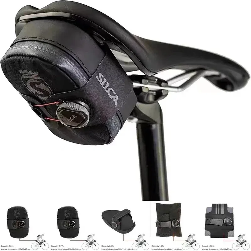 

Водонепроницаемая сумка для велосипедного седла с молнией YKK, большая вместимость, задняя сумка для хранения для горных и шоссейных велосипедов, для велосипедных аксессуаров