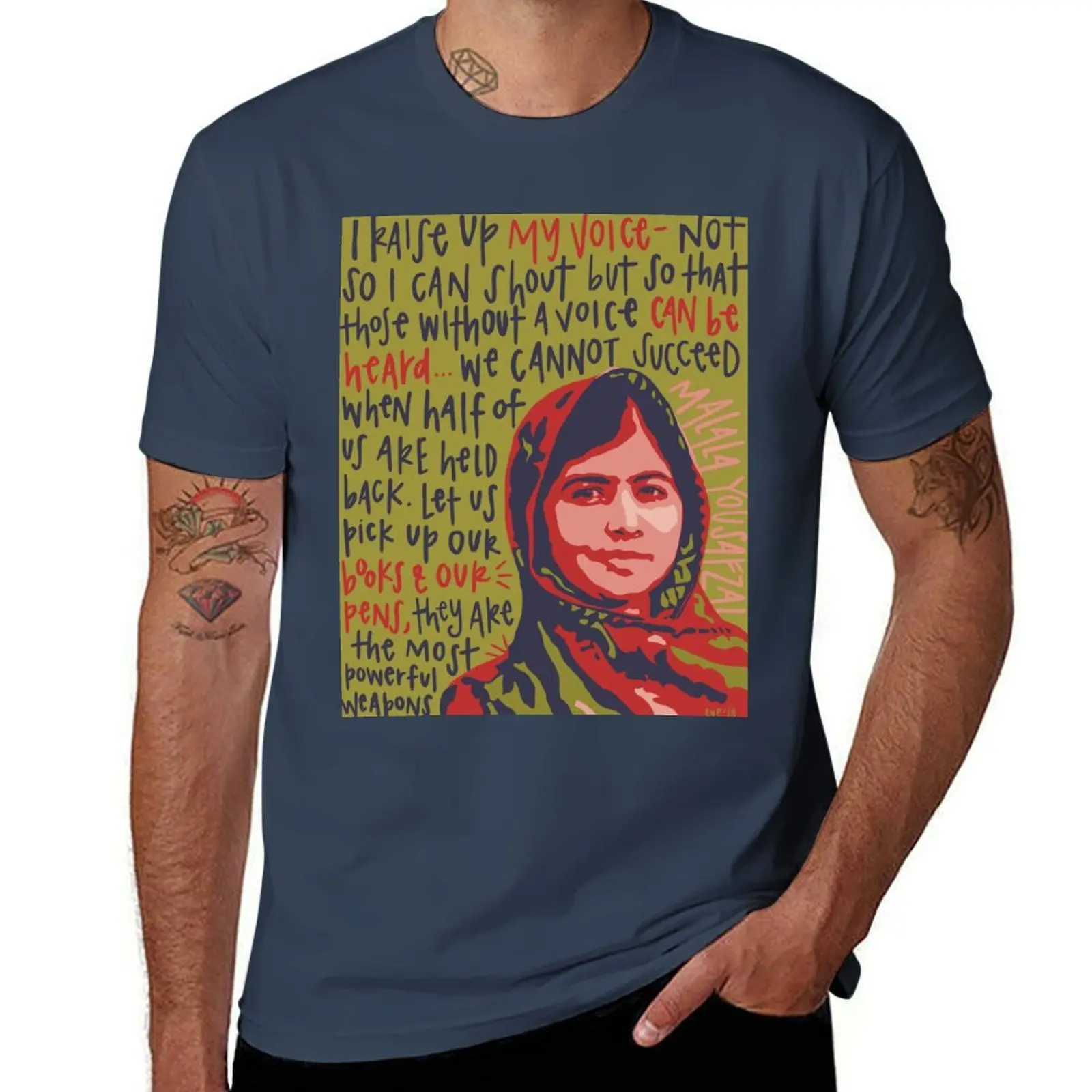 

Malala Yousafzai T-Shirt cotton t shirts man 100% man t shirts high quality luxury brand T-Shirt