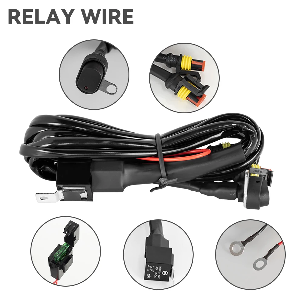 Motorcycles LED Fog Light Wiring Harness Relay Wire For BMW R1200 GS /ADV F800GS LC K1600 Motorbike Spotlight Cable Accessorries