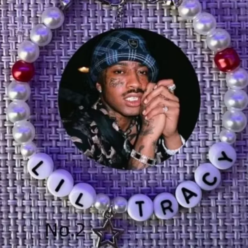 Lil peep lil Tracy themed bracelet set goth music artist handmade jewelry beaded