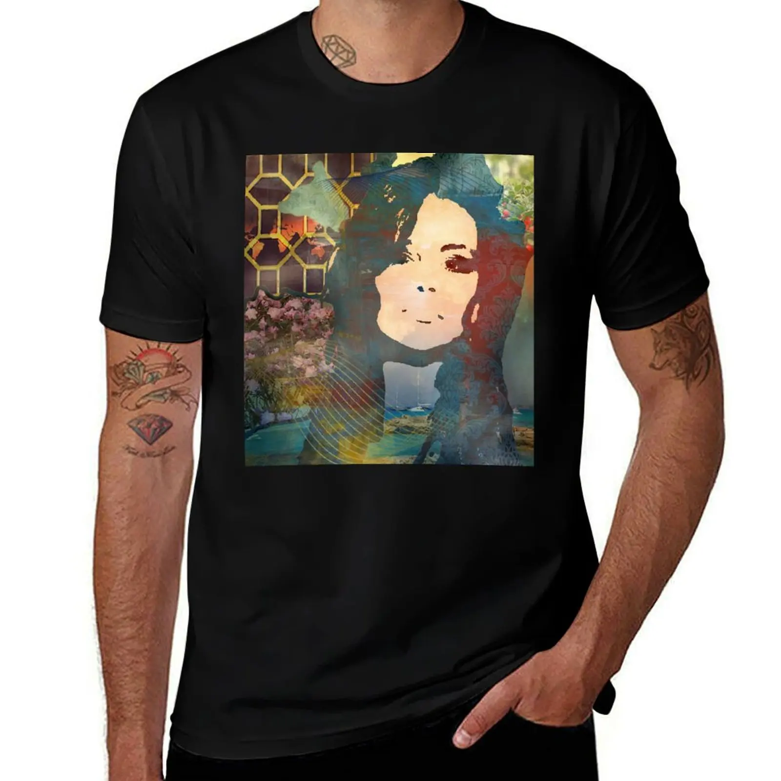 Sea Of Tranquility T-Shirt Large Size Casual Short Sleeve Top T-Shirt