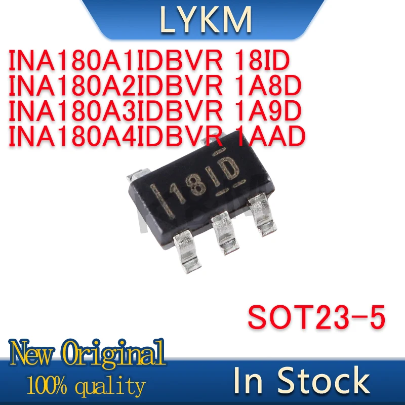 10/PCS New Original INA180A1IDBVR 18ID INA180A2IDBVR 1A8D INA180A3IDBVR 1A9D INA180A4IDBVR 1AAD SOT23-5 In Stock