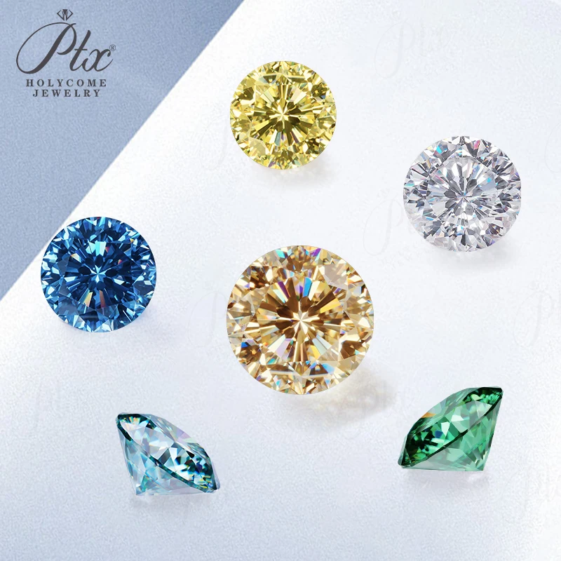 مويسانيتي متعدد الألوان مع 9 قلوب 1 أحجار كريمة مقطوعة بالزهور لخواتم وقلائد وأساور ومشاريع صنع المجوهرات الراقية