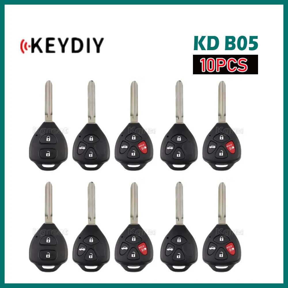 10pcs Keydiy B05 Car Remote Key KD B05-2 B05-3 Universal Remote Control Key for Toyota Style Car Key for KD900 Kd-x2 KD Mini