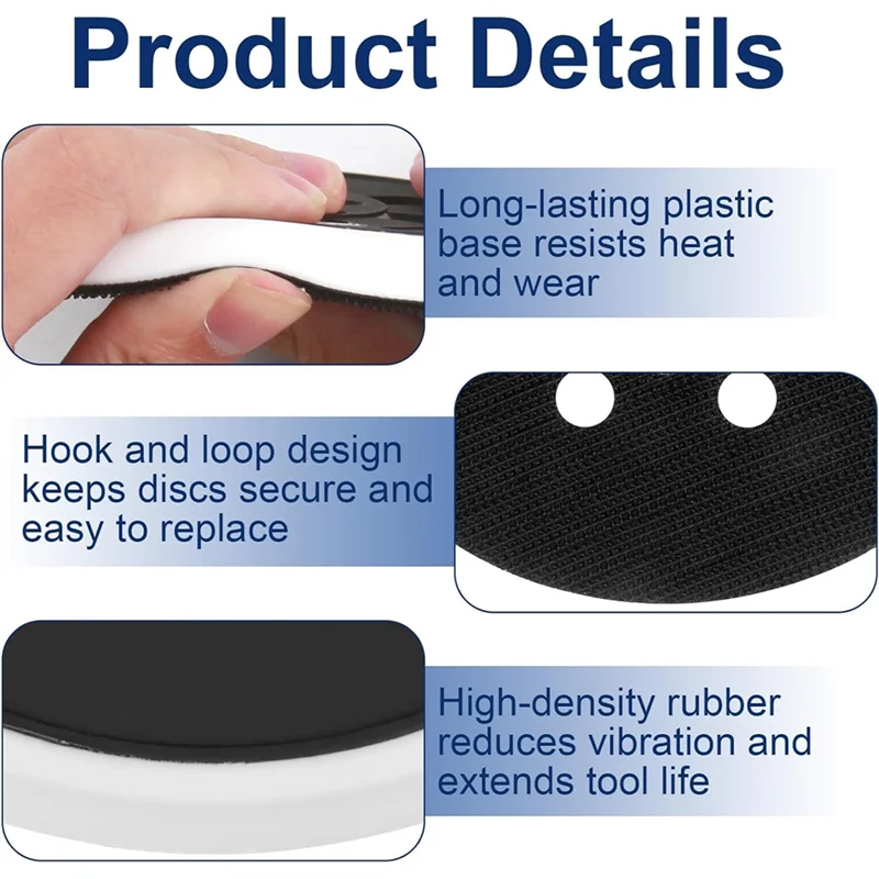 IALJ-For PEX 300 AE 400 AE 4000 AE 5" Backing Pad Sanding Pads Grinding Sanding Disc Polisher Sander Accessories 2Pcs