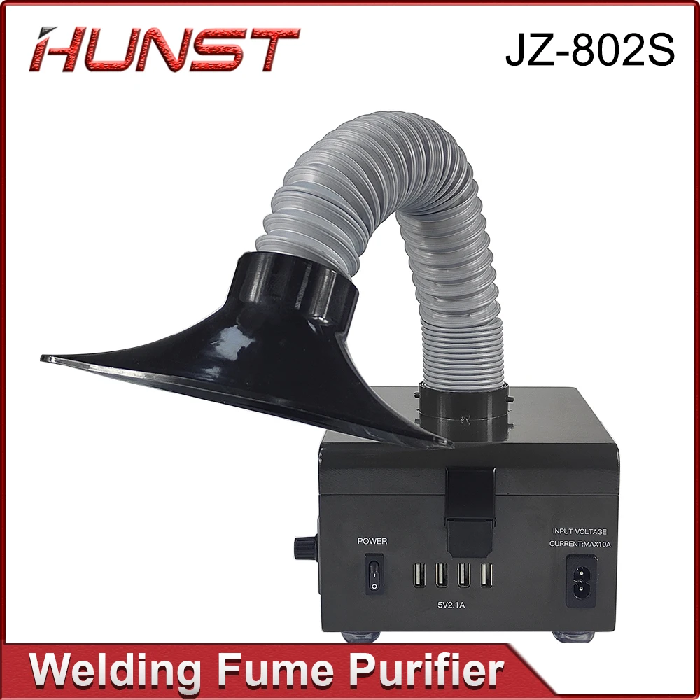 HUNST ZJ- 802 ZJ- 802S Welding Fume Extractor Air Dust Fume Purifier USB Fast Charger Industrial Phone PCB Soldering Repair Tool