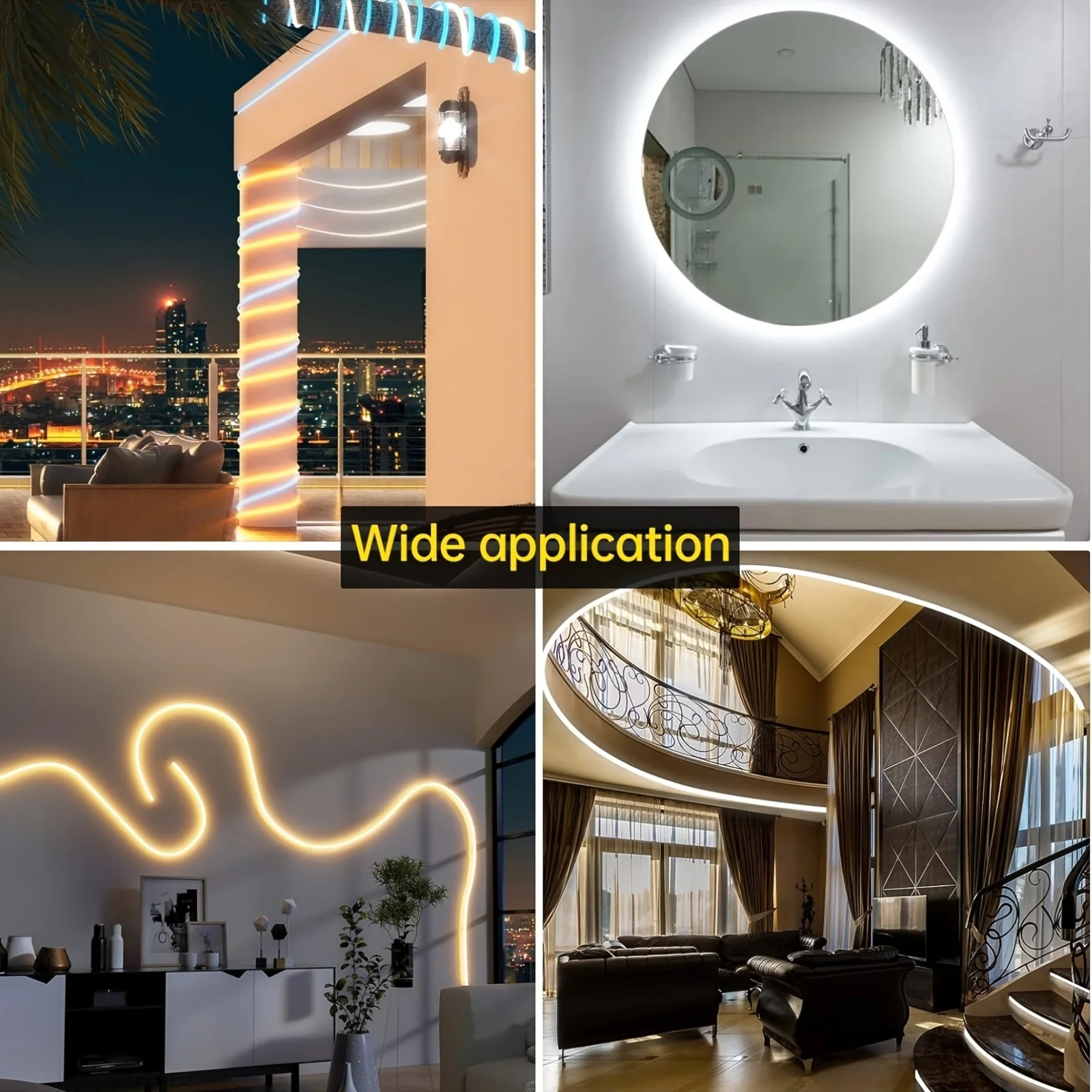 Silikon-LED-Kanal IP67 Wasserdicht Flexibler Biegbarer Diffusorkanal Passend für Neon-LED-Streifen mit einer Breite von bis zu 11MM USC2