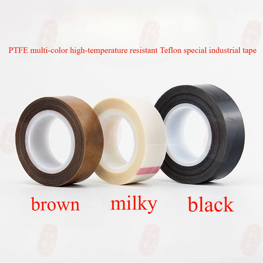 0.12-0.18-0.25mmThickness Tefl PTFE Insulated Friction Resistant 300°High Temperature Special Tape Multiple Colors Width Options