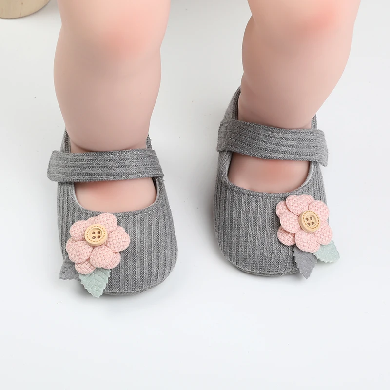 Baby Girls Breathable Flower Design Shoes Cute Anti-Slip Casual Sneakers Toddler Girls Soft Soled Walking Shoes