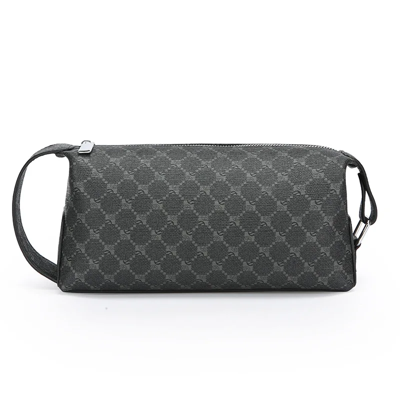 Men's Large Capacity PU Leather Toiletry Bag Waterproof Gym Travel Organizer Portable Handheld Shaving Case