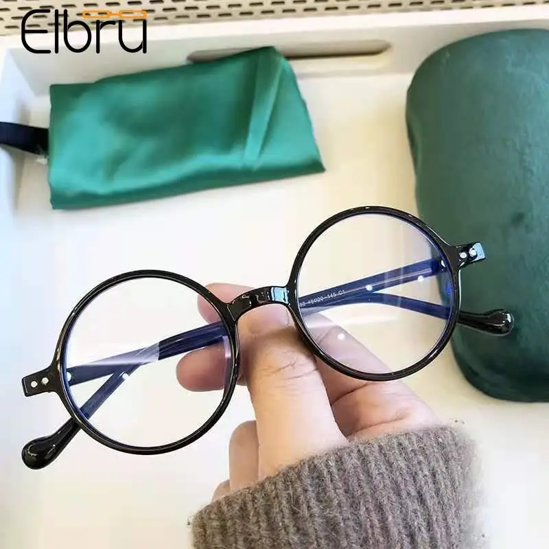 

Elbru Anti Blue Rays Round Reading Glasses Women Ultralight Presbyopia Eyeglasses Unisex Computer Hyperopia Goggle Diopters+1~+4