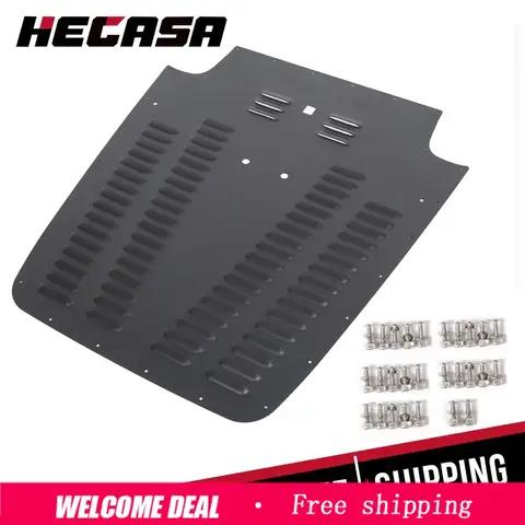 Aluminum Alloy Vented Hood Louver Black For 2003-2006 Jeep Wrangler TJ / LJ
