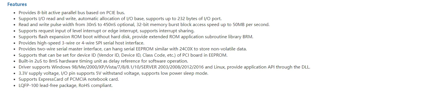 CH367 Development Board ISA/PCI Interface to PCIE Bus Interface CH367L-EVT Evaluation Board