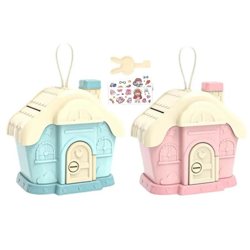 

House Shaped Piggy Bank Children's Toys Cartoon Coin Money Pot Kids Money Saving Box House Shape