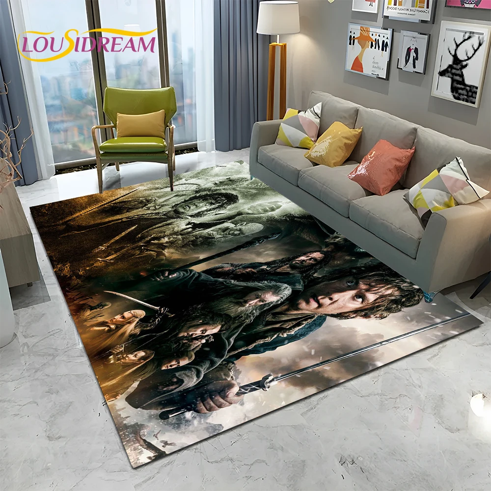 

Movie H-Hobbit 3D L-Lord of The Rings Carpet Rug for Home Living Room Bedroom Sofa Doormat Decor,kid Area Rug Non-slip Floor Mat