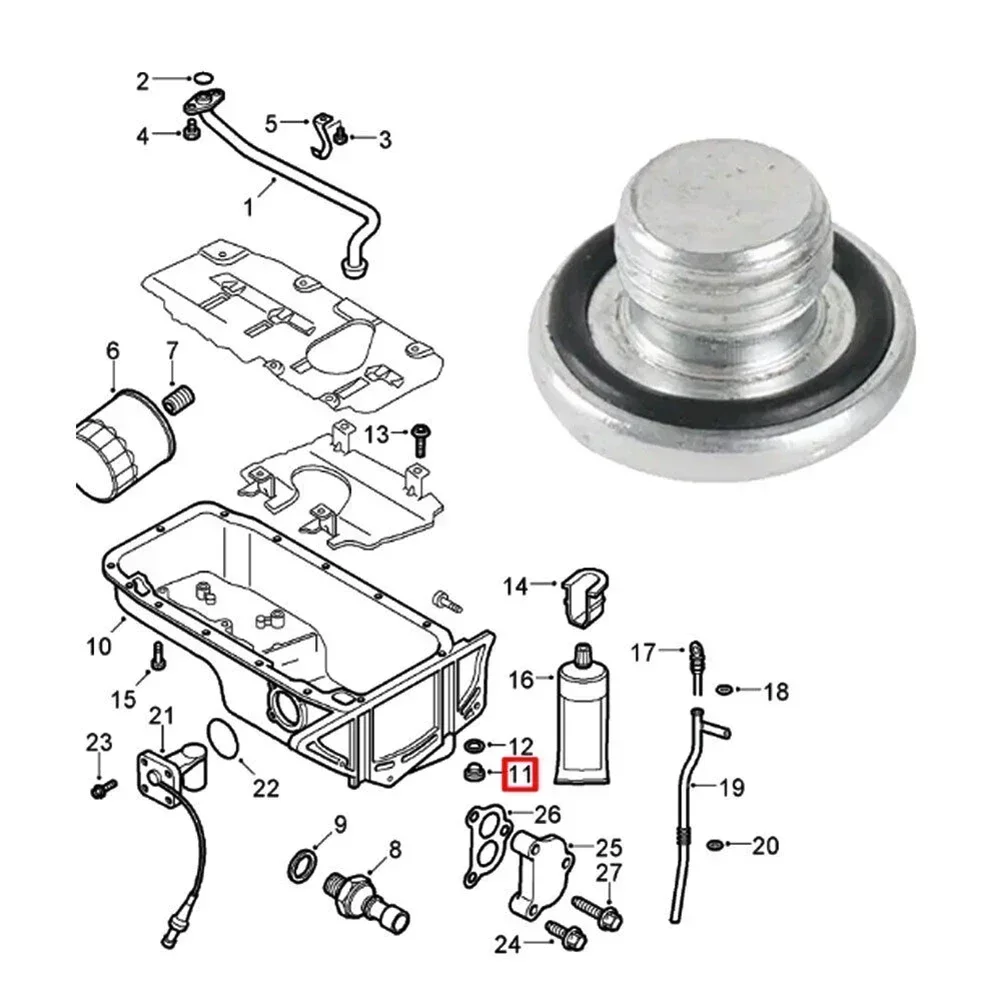 M14 X 1.5 Aluminium Alloy Oil Drain Plug Sump Drain Nut Bolt With Copper Gasket For Opel Silver Tone 90502556 Oil Drain Plug