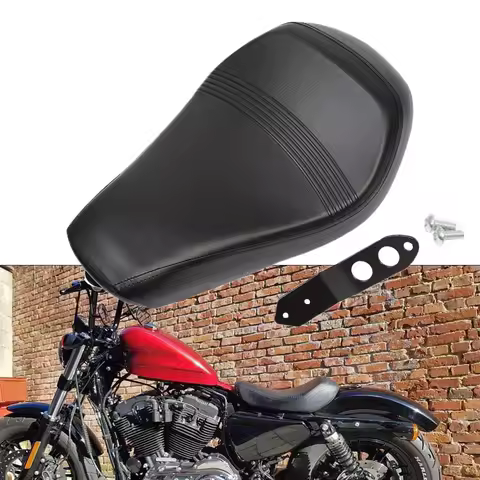 Black Front Rider Driver Solo Seat Motorcycle Seat For Harley Sportster XL 1200 883 72 Forty Eight 2016-2021 2020 2019
