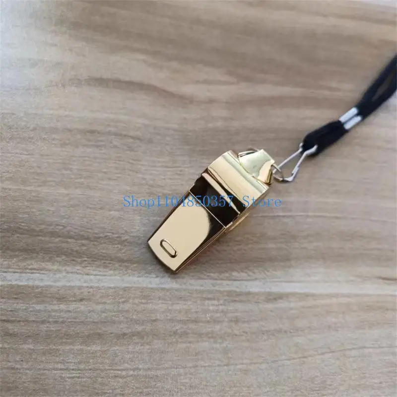 652F Loud Crisps Sound Whistle Great for Coaches, Referees and Officials, Stainless Steels Sports Whistle with Long Lanyard