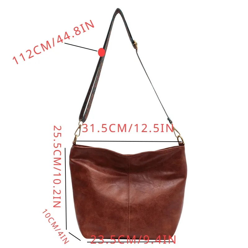 New Brown Fashion Handheld One Shoulder Crossbody Large Capacity Tote Bag Suitable for Giving to Girlfriend for Daily Commuting