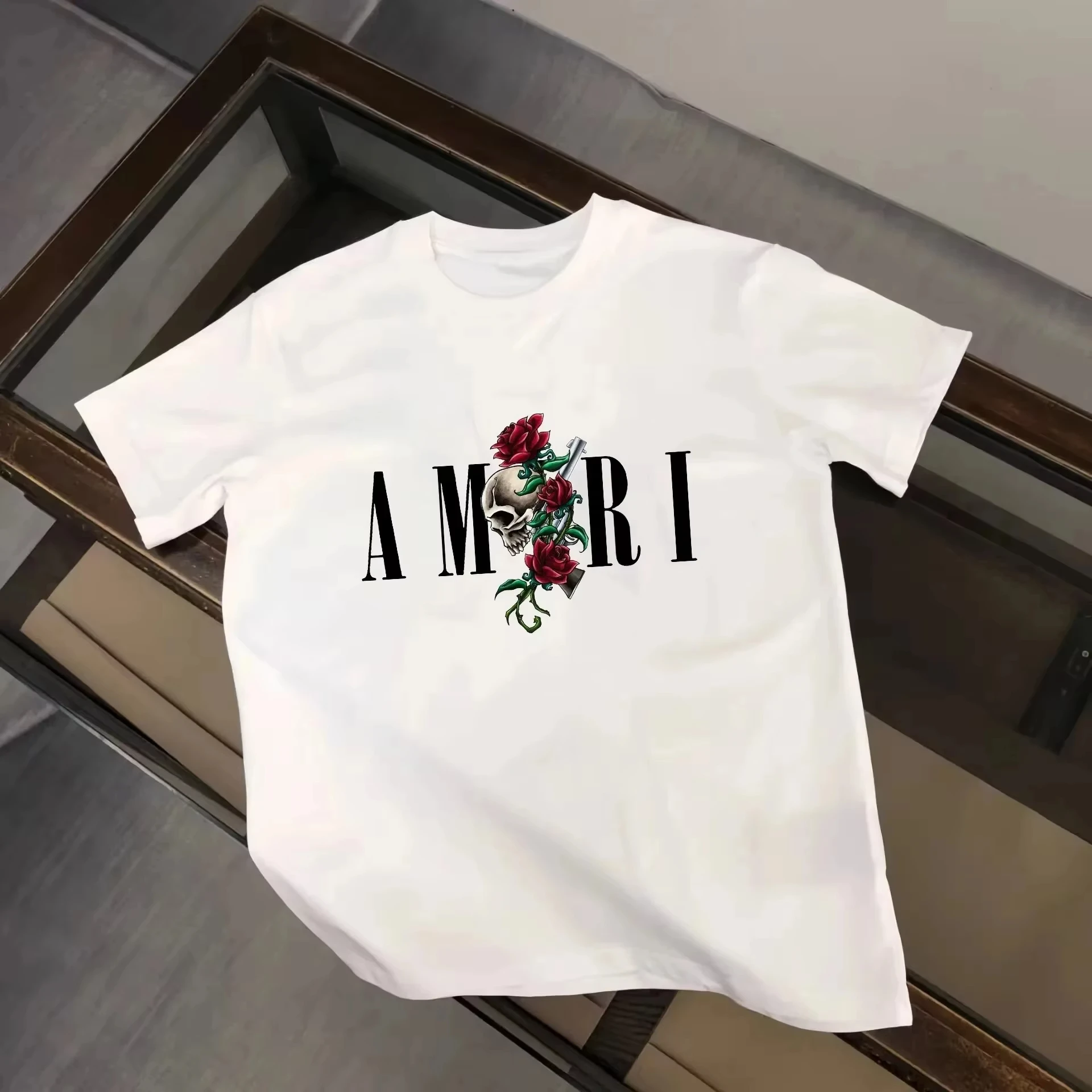 

2025 Men's Summer Graphic Print Y2k T-shirt Man Woman Short Sleeved Luxury Tees Clothing Loose Pure Cotton Soft Tops Fashion