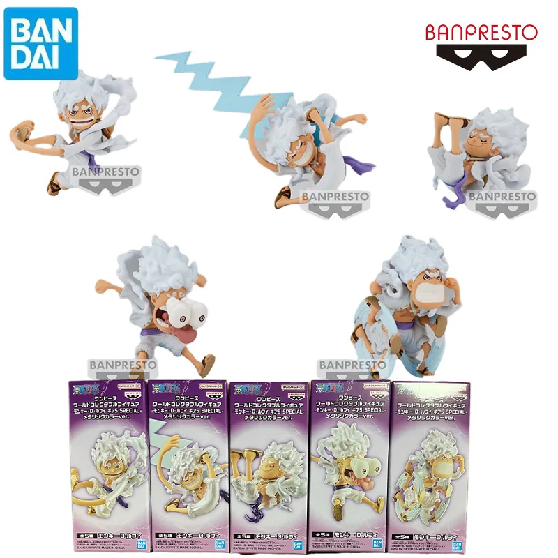 

BANDAI BANPRESTO WCF Gear 5 Nika Luffy Action Figures One Oiece Anime Plastic Model KIt Toys for Boys Original Box Collection