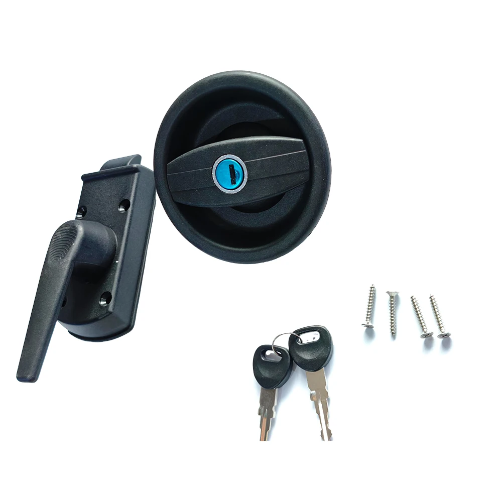 1pc Zinc Alloy Circular RV Door Lock For Caravan Motorhome Complete Door Lock C/W Barrel Right Hand RV Parts & Accessories