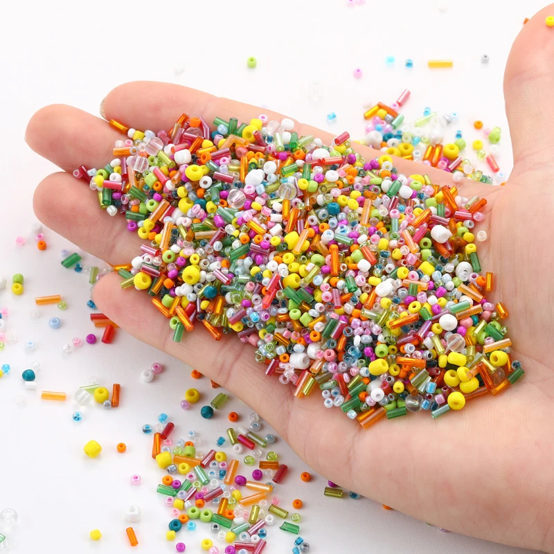 20Grams Mixed Small Beads Multi Shapes Crystal Beads Glass Beads Loose Spacer Bead for Jewerly Making DIY Bracelet Necklace W373 image 2