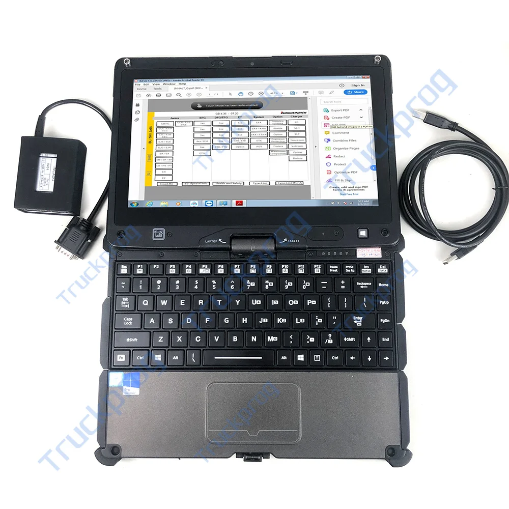 

for Jungheinrich Judit 4 Incado Box Diagnostic Kit JUDIT forklift diagnostic scanner tool Getac V100 laptop