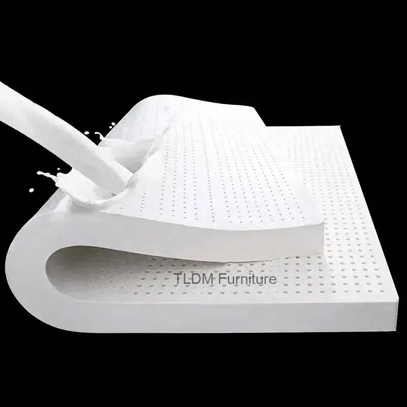 Thailand Natural Latex Mattress Hotel Light Luxury Tatami Mat Bedroom Furniture 6/10/12cm Thickness Soft Cushion Double Mattress