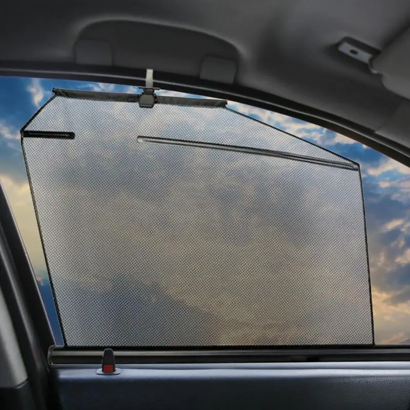 Retractable Car Sunshade Car Side Window Sun Shade Breathable Automotive Window Sunshades Auto Outdoor Accessories