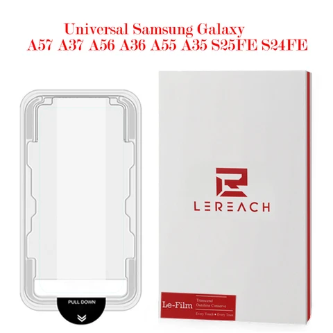 Lereach for Samsung Galaxy A57 A37 A56 A36 A55 A35 S25FE Dust-Free Chamber Tempered Glass Screen Protector Auto-Adhesion