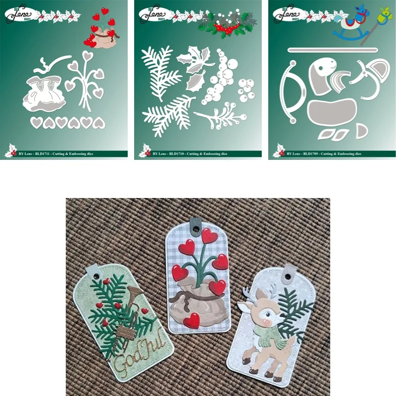 Two Little Deer with Scarves Are Very Cute Metal Die Cutting 2026 New DIY Die Molds Scrap Booking Paper Making Cuts Crafts Big