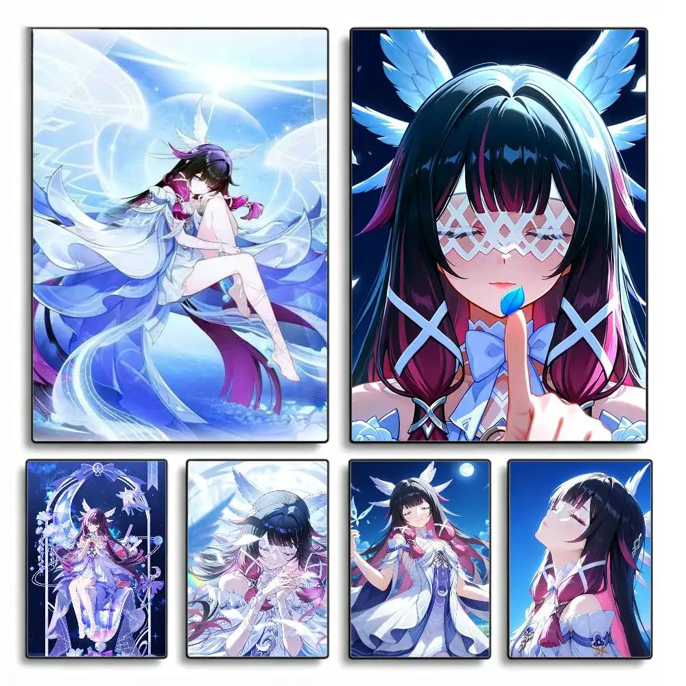 

CUTE C-Columbina G-Genshin Poster HD Self Adhesive Waterproof Wall Art Ideal for Home Office Dorm Gift