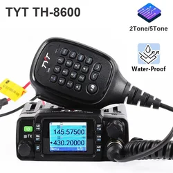 TYT TH-8600 25W Haute Puissance IP67 Étanche touristes Bande 136-174MHz/400-480MHz AmPuebenRadio TH8female Voiture Mobile Walperforated Talkie