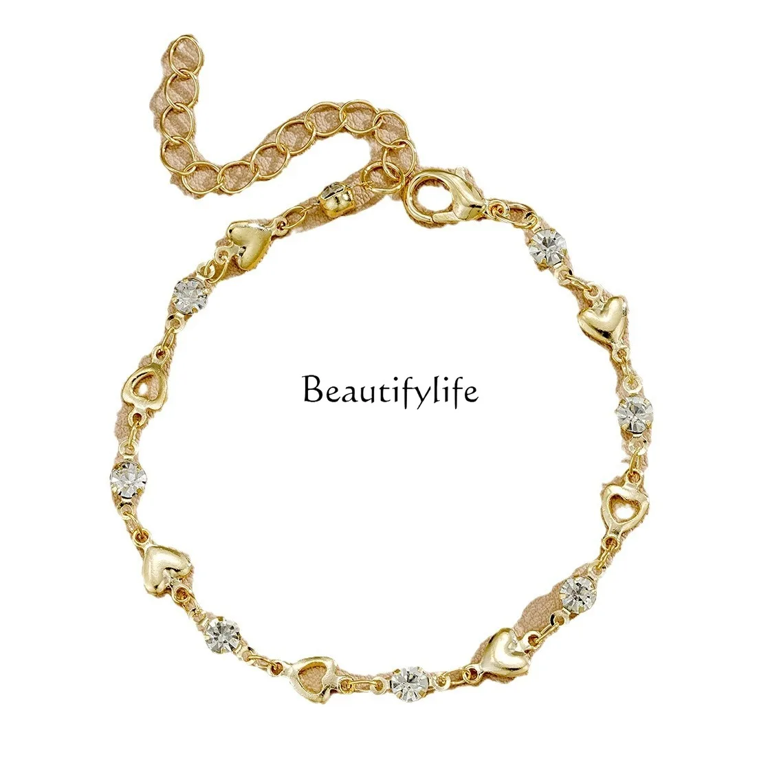 

Love inlaid zircon hollow heart jewelry